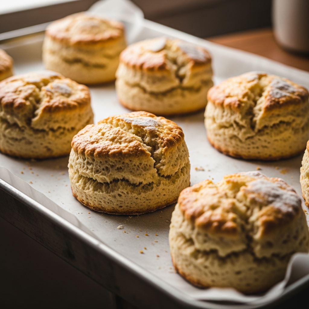 Golden fresh baked scones
